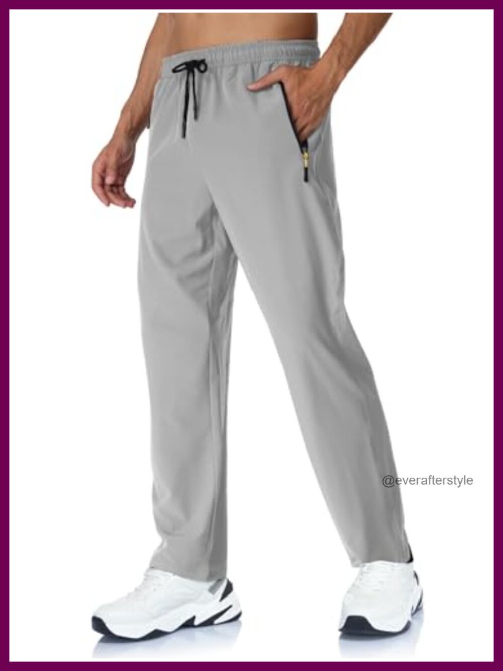 Men's Quick Dry Stretch Joggers Lightweight Hiking Running Athletic Pants